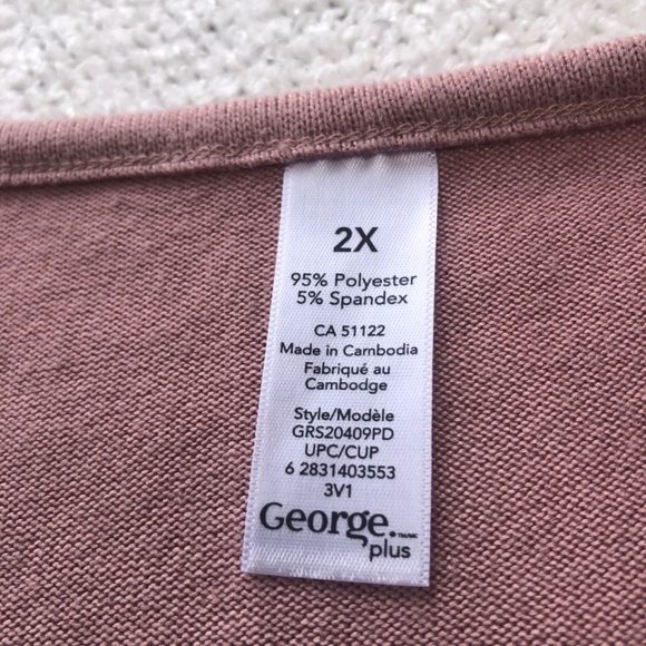 George 2x v neck top with short sleeves, mauvish like colour, new or like new - Picture 5 of 6